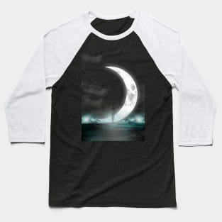 Silhouette next to the moon Baseball T-Shirt